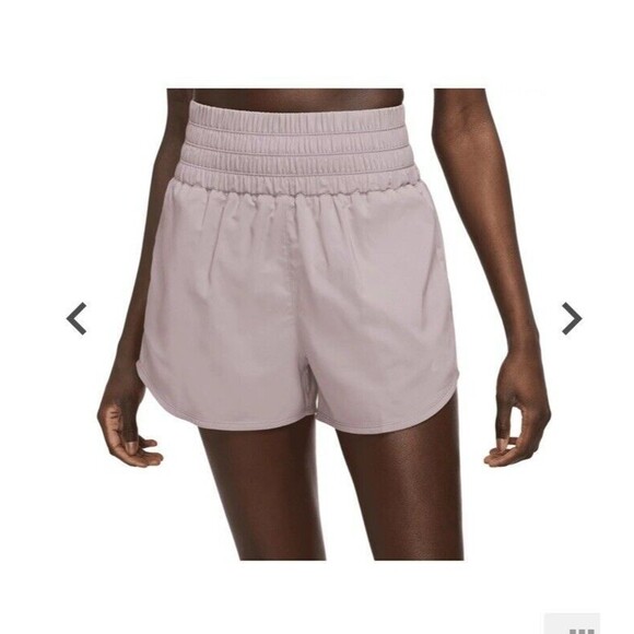 Nike One Women's‎ Dri-FIT Ultra High-Waisted 3" Brief-Lined Shorts, Purple, Sz S - Picture 1 of 9